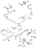 GAS CONTROLS Diagram and Parts List for CRG8600BAL  Maytag Range