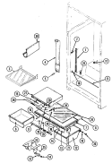 SHELVES & ACCESSORIES Diagram and Parts List for RTW22E1DAE  Maytag Refrigerator