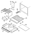 FREEZER COMPARTMENT Diagram and Parts List for GT15B83A  Magic Chef Refrigerator