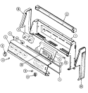 CONTROL PANEL Diagram and Parts List for GA3872XUW  Maytag Range