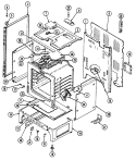 BODY Diagram and Parts List for GA3872XUW  Maytag Range