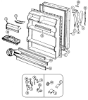FRESH FOOD DOOR Diagram and Parts List for RB19KA-2AD BL52A Admiral Refrigerator