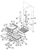 SHELVES & ACCESSORIES Diagram and Parts List for RTC1700DAE  Maytag Refrigerator