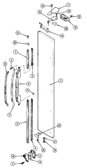 FREEZER OUTER DOOR Diagram and Parts List for RSD2000DAM  Maytag Refrigerator