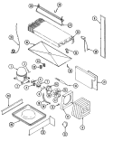 UNIT COMPARTMENT & SYSTEM Diagram and Parts List for GT23X83V  Maytag Refrigerator