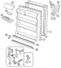 FRESH FOOD DOOR Diagram and Parts List for GT23X83V  Maytag Refrigerator