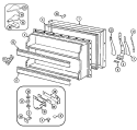 FREEZER DOOR Diagram and Parts List for GT23X83V  Maytag Refrigerator