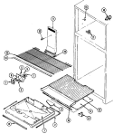 FREEZER COMPARTMENT Diagram and Parts List for RB214PV  Admiral Refrigerator