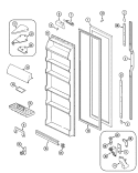 FRESH FOOD DOOR Diagram and Parts List for GS20Y8DV  Maytag Refrigerator