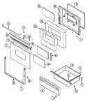 DOOR / DRAWER (CDE SERIES 12) Diagram and Parts List for CRE8700CDE  Maytag Range