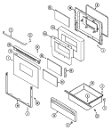 DOOR / DRAWER (CDL / CDW SERIES 19) Diagram and Parts List for CRE8700CDW  Maytag Range