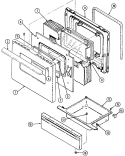 DOOR / DRAWER (L3527WRV) Diagram and Parts List for L3527WRV  Norge Range
