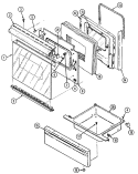 DOOR / DRAWER (L3527XRB) Diagram and Parts List for L3527XRB  Norge Range