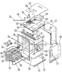 BODY Diagram and Parts List for L9845XUB  Norge Wall Oven