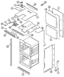 BODY (CWE5800ACB / ACE) Diagram and Parts List for CWE5800ACE  Maytag Wall Oven