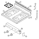 TOP ASSEMBLY Diagram and Parts List for CRGA350AAW  Admiral Range