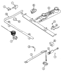 GAS CONTROLS Diagram and Parts List for CRGA350AAW  Admiral Range
