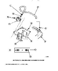 Inlet Hose, Fill Hose And Mixing Valve Mounting Bracket Diagram and Parts List for LW8203W2B-PLW8203W2A  Amana Washer
