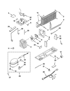 Unit Parts Diagram and Parts List for A8RXEGFXD00  Amana Refrigerator