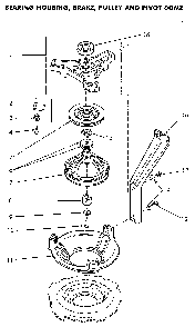 Bearing Housing And Brake Diagram and Parts List for NA6821L33838  Speed Queen Washer