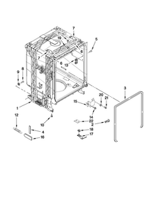 Tub And Frame Parts Diagram and Parts List for MDB4630AWS1  Maytag Dishwasher