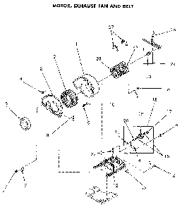 Motor And Exhaust Fan Diagram and Parts List for NE8833L43938  Speed Queen Dryer