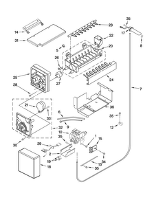 Icemaker Parts Diagram and Parts List for JS42SEDUDW00  Jenn-Air Refrigerator