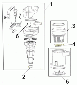 Part Location Diagram of 440008191 Hoover Dirt Cup Lid Assembly