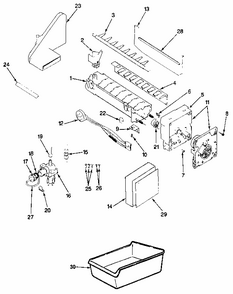Optional Ice Maker Kit Diagram and Parts List for 742JRT192B MBJ51B Kenmore Refrigerator