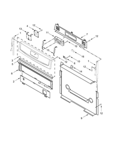 Control Panel Parts Diagram and Parts List for AGR5630BDW2  Amana Range