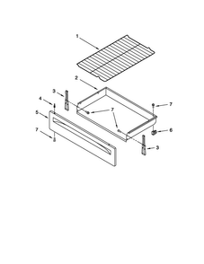 Drawer & Broiler Parts Diagram and Parts List for CER3311XAW0  Magic Chef Range