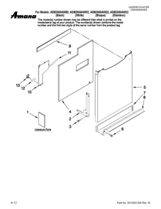 Part Location Diagram of W10208025 Whirlpool ENERGY GUIDE