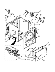 Cabinet Parts Diagram and Parts List for CGD126SDW1  Crosley Dryer