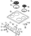 TOP ASSEMBLY (6892XVB) Diagram and Parts List for 6892XVB  Magic Chef Range