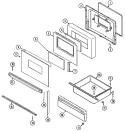 DOOR / DRAWER Diagram and Parts List for ME3842VRV  Maytag Range