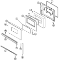DOOR (SER. PRE. 12) Diagram and Parts List for 5892VVV  Magic Chef Range