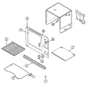 OVEN (UPPER) Diagram and Parts List for 7458XVA  Magic Chef Range