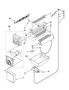 Part Location Diagram of W1006825 Whirlpool SCREW