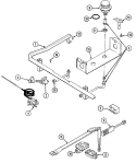 GAS CONTROLS Diagram and Parts List for 3116PRW  Magic Chef Range