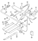 GAS CONTROLS Diagram and Parts List for 4151WTA  Maytag Range