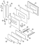 DOOR / DRAWER Diagram and Parts List for 4151WTA  Maytag Range