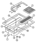 TOP ASSEMBLY Diagram and Parts List for CVG4100B  Jenn-Air Cooktop