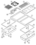 TOP ASSEMBLY Diagram and Parts List for CVG4280S  Jenn-Air Cooktop