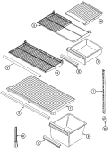 SHELVES & ACCESSORIES Diagram and Parts List for RB1720TV  Magic Chef Refrigerator