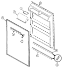 FRESH FOOD INNER DOOR Diagram and Parts List for CT19Y5FW  Crosley Refrigerator
