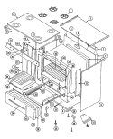 OVEN / BODY Diagram and Parts List for N4251WTW  Norge Range