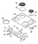 Part Location Diagram of 74001781 Whirlpool Surface Burner Element - 8