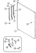 FRESH FOOD OUTER DOOR Diagram and Parts List for GT17B7N3EV  Admiral Refrigerator