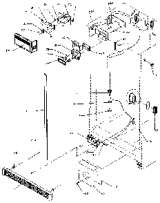 Air Flow Diagram and Parts List for SXDE27N-P1162206W  Amana Refrigerator