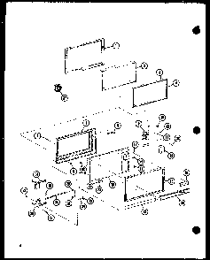 Door Assembly Diagram and Parts List for RC10B-DD P72650-2M Amana Microwave